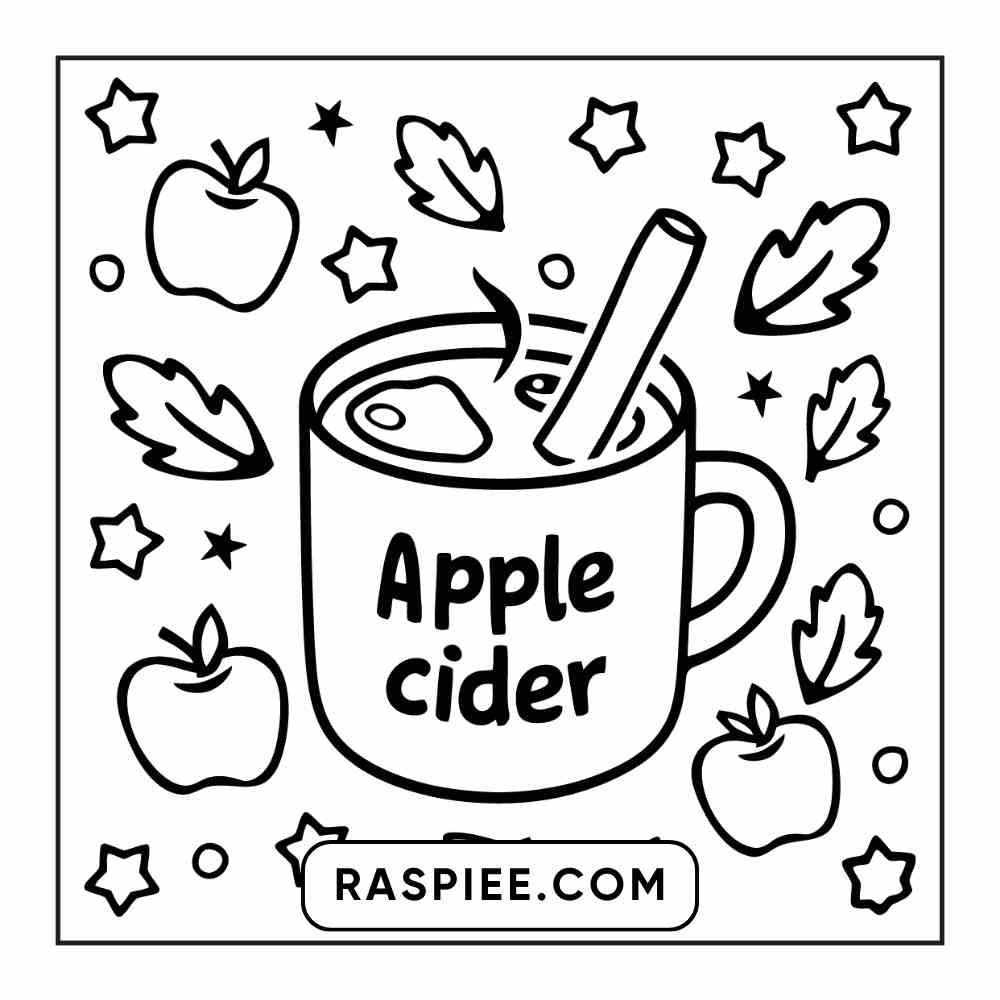 114 Cozy Autumn Bold & Easy Coloring Pages PDF Printable Instant Download - RASPIEE