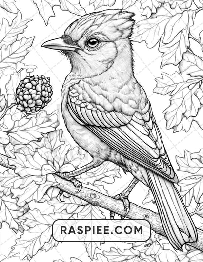 80 Winter Birds Adult Coloring Pages