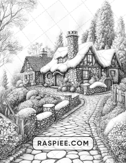 68 Christmas Fantasy Adult Coloring Pages