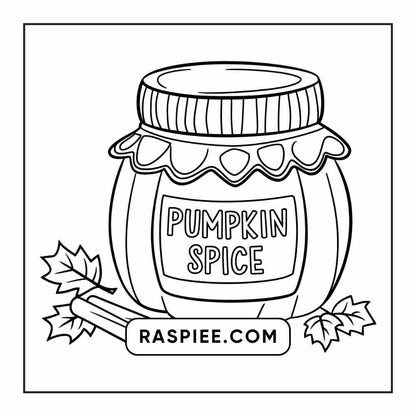 76 Bold and Easy Fall Vibes Coloring Pages Printable PDF Instant Download - RASPIEE