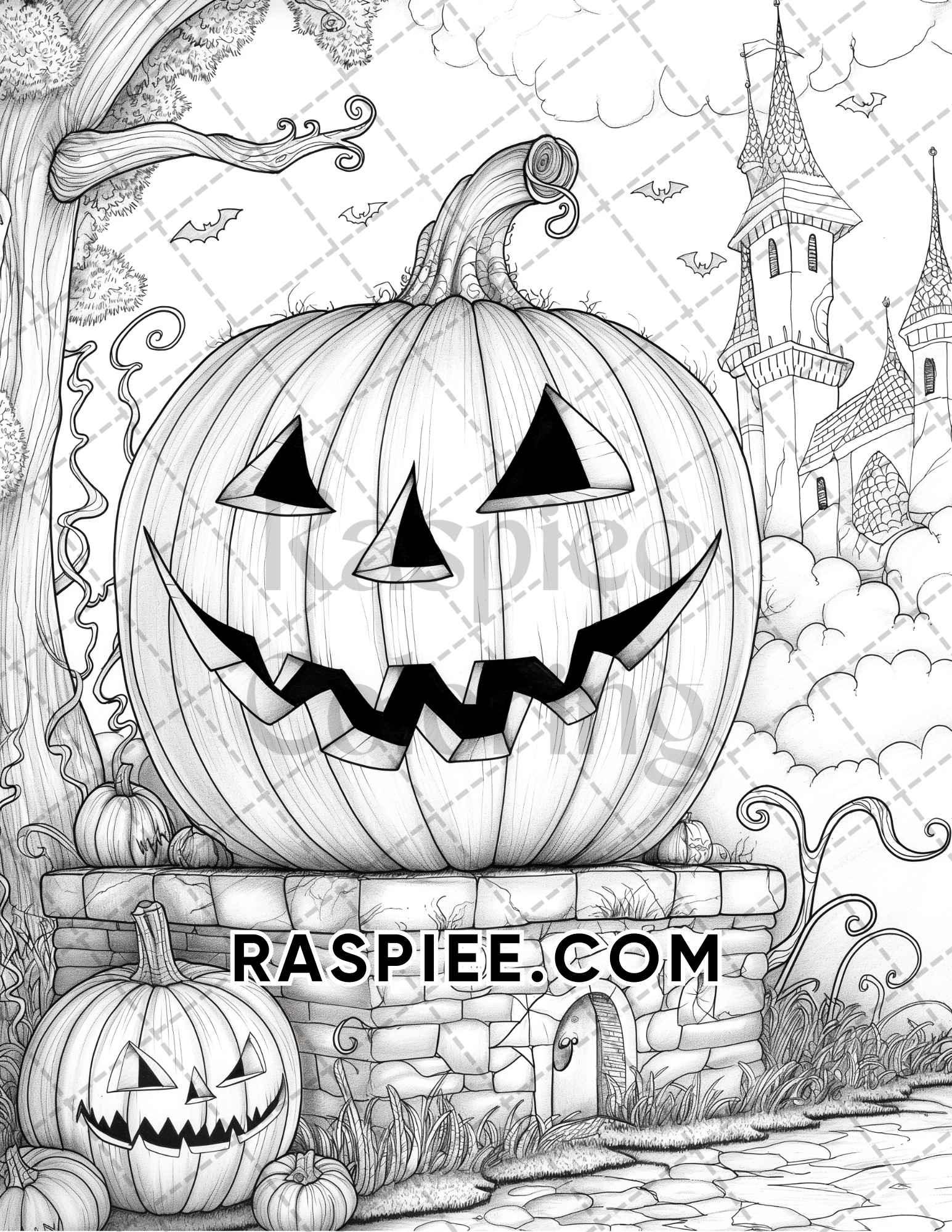 spooky-pumpkin-halloween-adult-coloring-pages-printable-pdf-instant-do-raspiee for Free Printable Halloween Images Pdf Spooky Pumpkin Halloween Adult Coloring Pages Printable PDF Instant Do – RASPIEE for Free Printable Halloween Images Pdf
