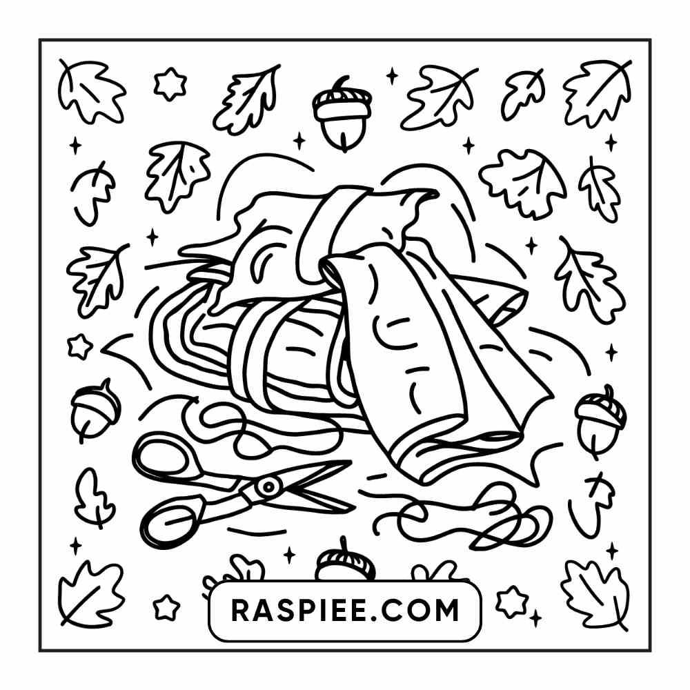 114 Cozy Autumn Bold & Easy Coloring Pages PDF Printable Instant Download - RASPIEE