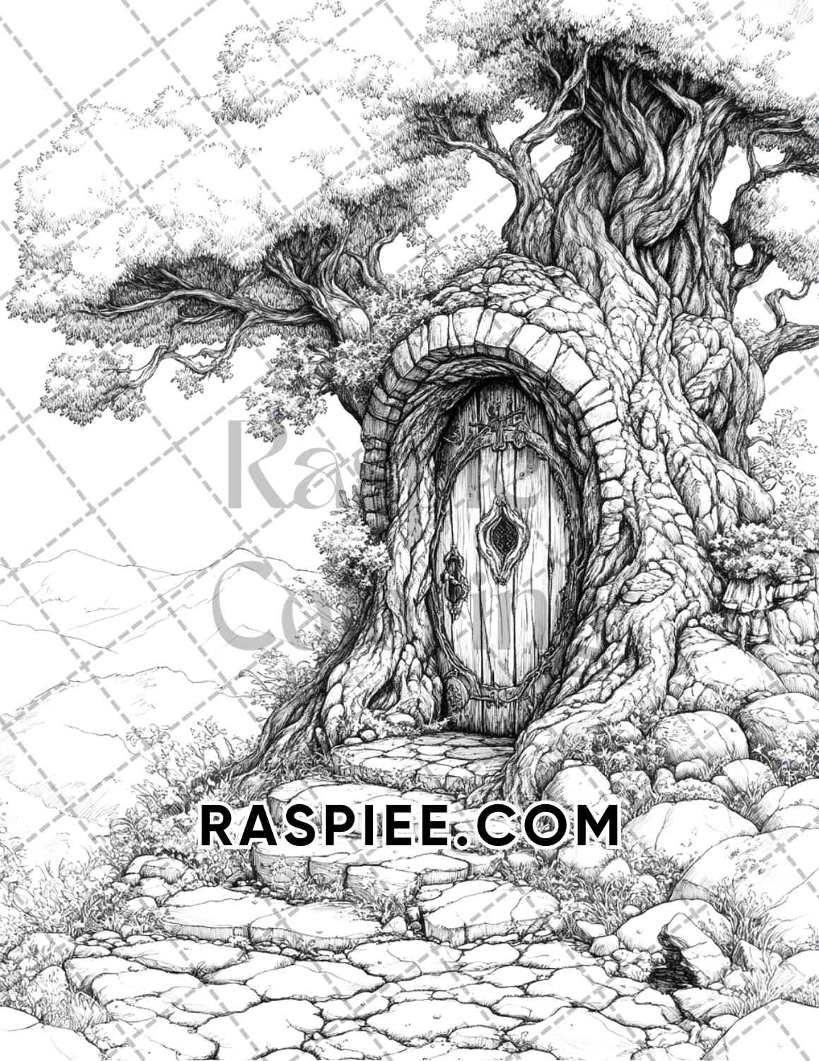 Surreal World Adult Coloring Pages Printable PDF Instant Download