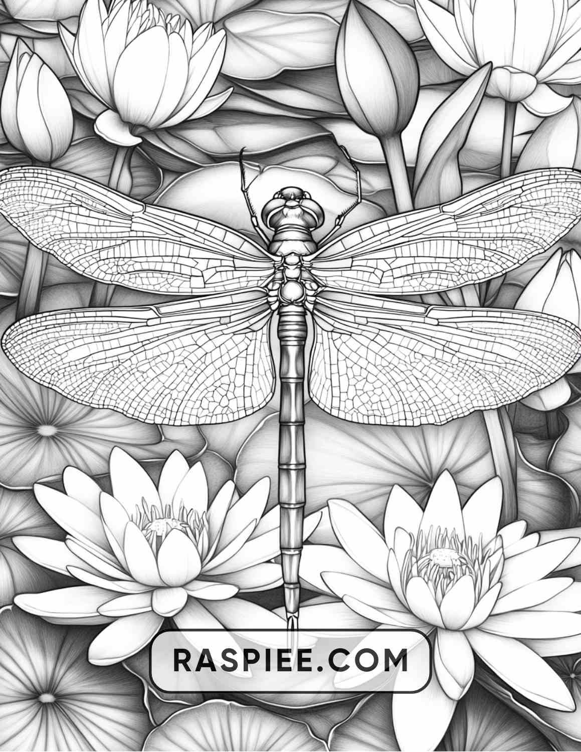 Insects and Flowers Adult Coloring Pages - RASPIEE