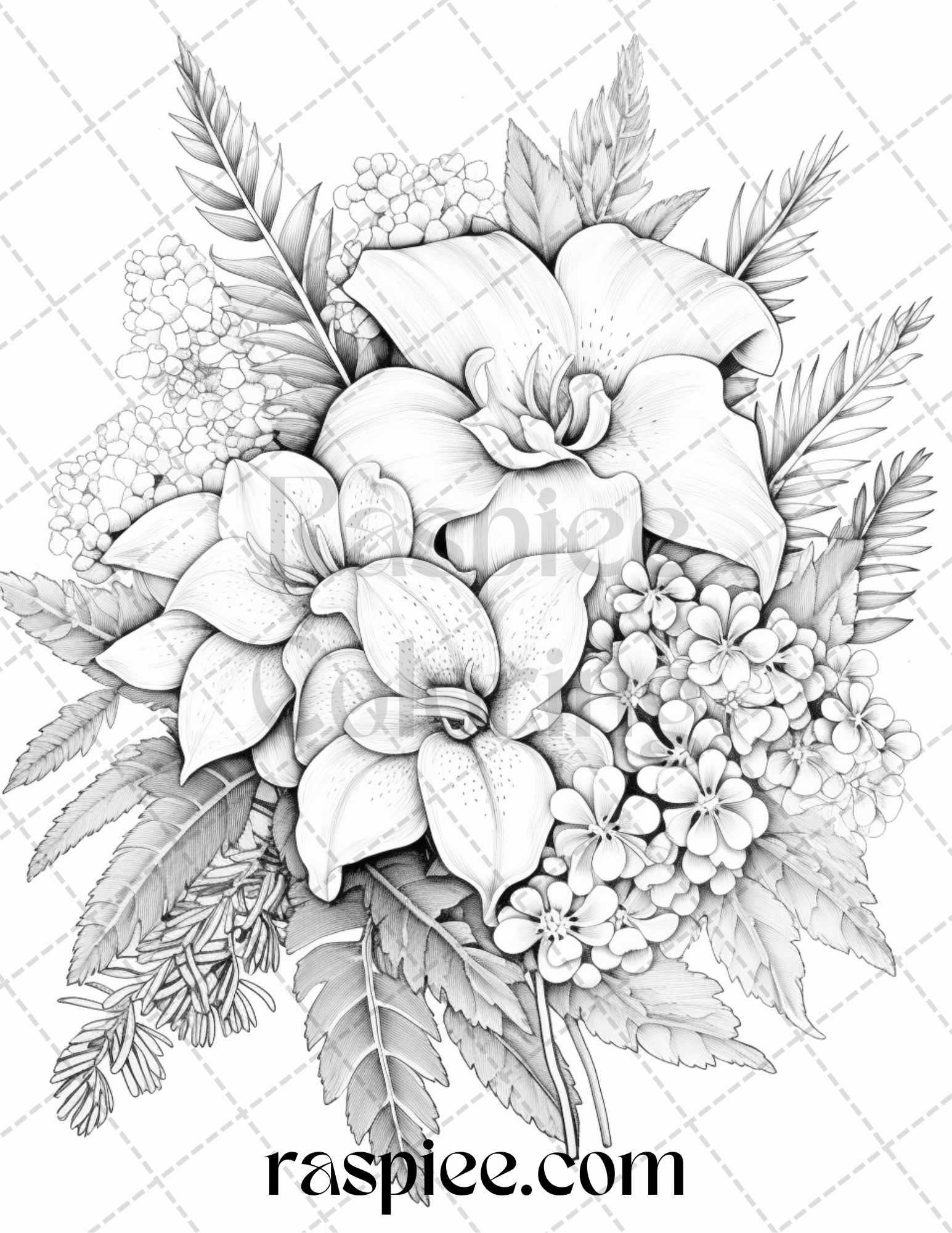45 Christmas Flowers Grayscale Coloring Pages Printable for Adults, PD – RASPIEE 45-christmas-flowers-grayscale-coloring-pages-printable-for-adults-pd-raspiee