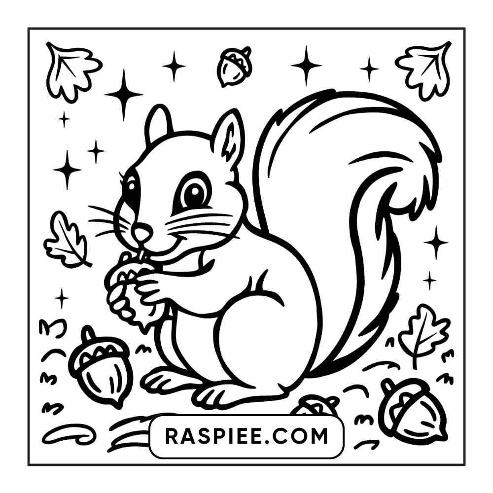 114 Cozy Autumn Bold & Easy Coloring Pages PDF Printable Instant Download - RASPIEE