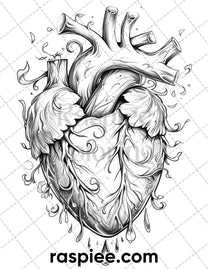 62 Classic American Tattoos Grayscale Adult Coloring Pages, Printable ...