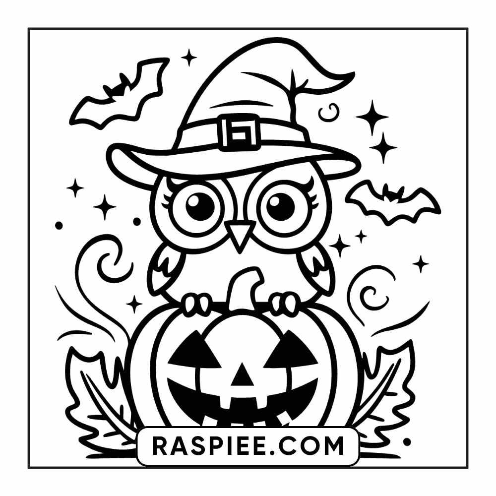 84 Cozy Halloween Bold & Easy Coloring Pages Printable PDF Instant Download - RASPIEE