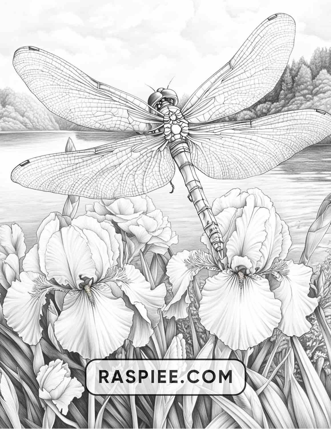 Insects and Flowers Adult Coloring Pages - RASPIEE