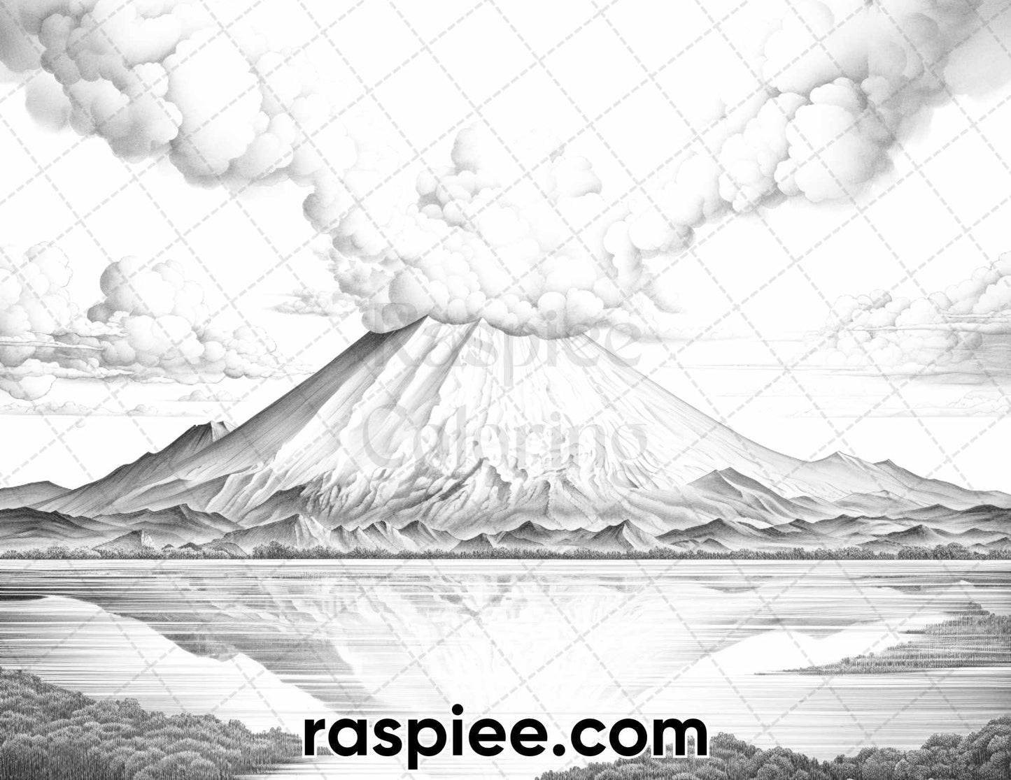 adult coloring pages, adult coloring sheets, adult coloring book pdf, adult coloring book printable, grayscale coloring pages, grayscale coloring books, landscape coloring pages for adults, lanscape coloring book, volcanic landscapes coloring pages