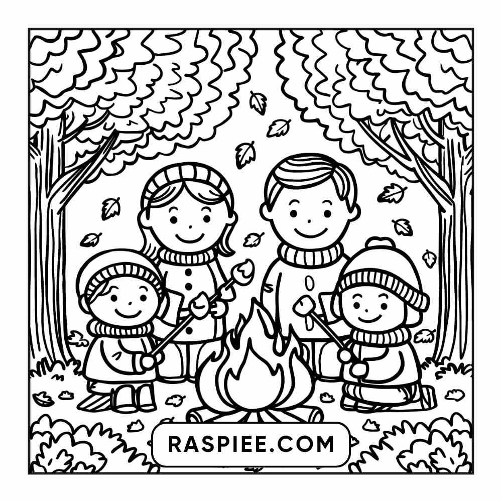 114 Cozy Autumn Bold & Easy Coloring Pages PDF Printable Instant Download - RASPIEE