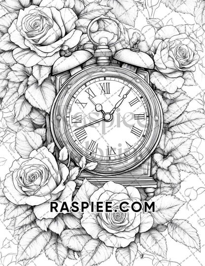 Fall Flowers Adult Coloring Pages Printable PDF Instant Download - RASPIEE