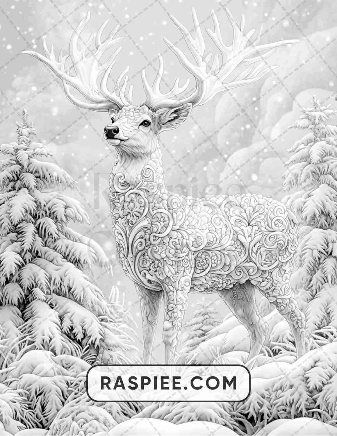 86 Winter Animals Adult Coloring Pages