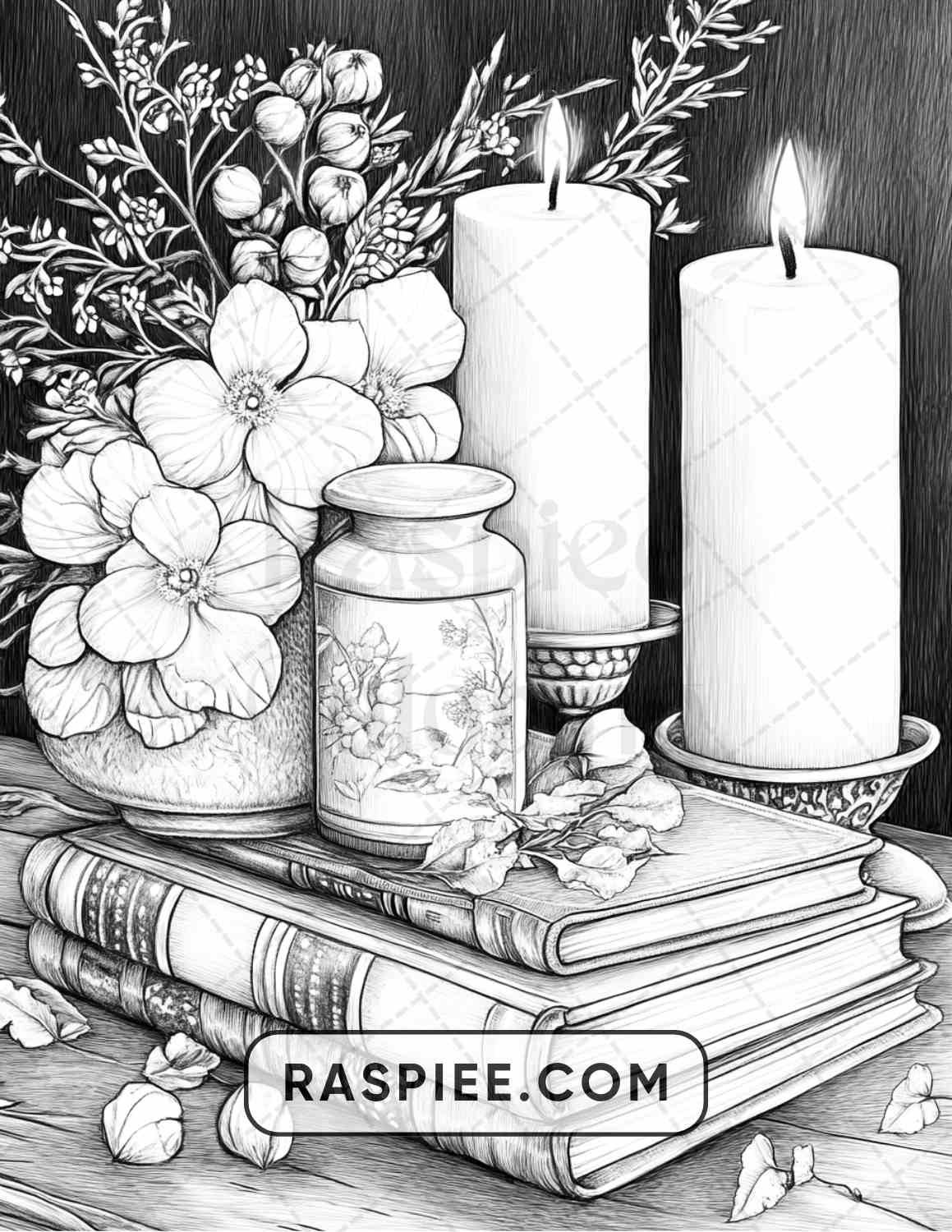 80 Still Life Adult Coloring Pages - RASPIEE