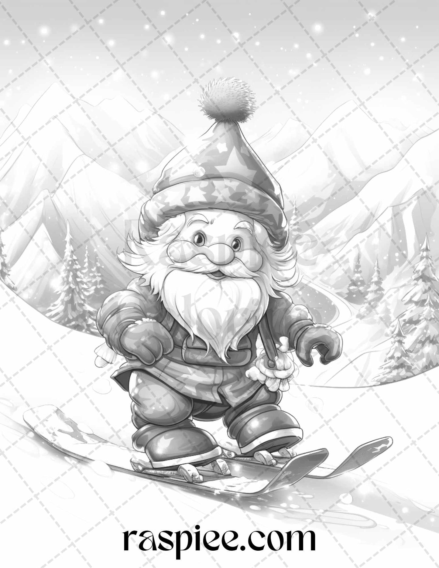 Christmas Gnome Coloring Page, Printable Adult and Kids Coloring, Seasonal Coloring Activity, Winter Coloring Pages, Home Entertainment Activity, Digital Downloadable Coloring, Christmas Coloring Pages, Christmas Coloring Sheets, Xmas Coloring Pages, Holiday Coloring Pages, Gnomes Coloring Pages