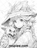 52 Cute Druid Girl Grayscale Coloring Pages for Adults, Printable PDF ...