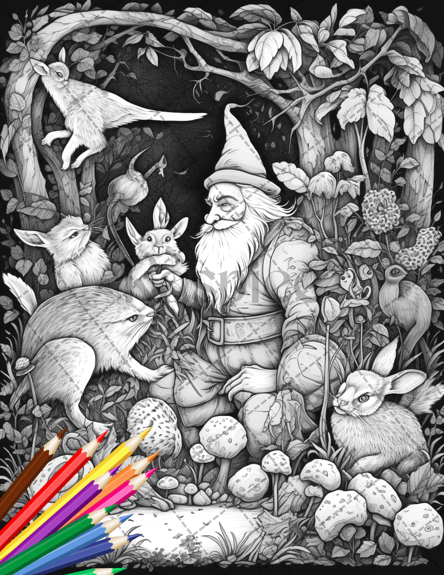 Gnome Coloring Book For Adults: 20 Gnome Stress Relief Coloring Pages For  Adults To Help Create Mindfulness (Pattern #20) (Paperback)