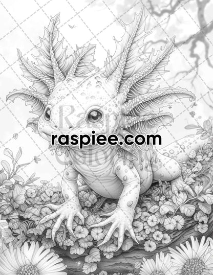 adult coloring pages, adult coloring sheets, adult coloring book pdf, adult coloring book printable, grayscale coloring pages, grayscale coloring books, animal art coloring pages for adults, animal coloring book, grayscale illustration, fantasy adult coloring pages, axolotl coloring pages, fantasy coloring book
