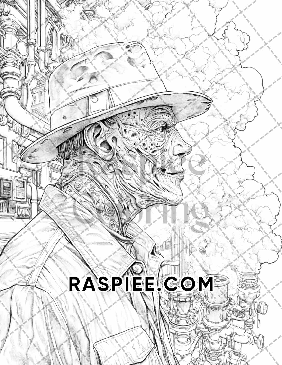 Legends of Horror Halloween Adult Coloring Pages Printable PDF Instant Download