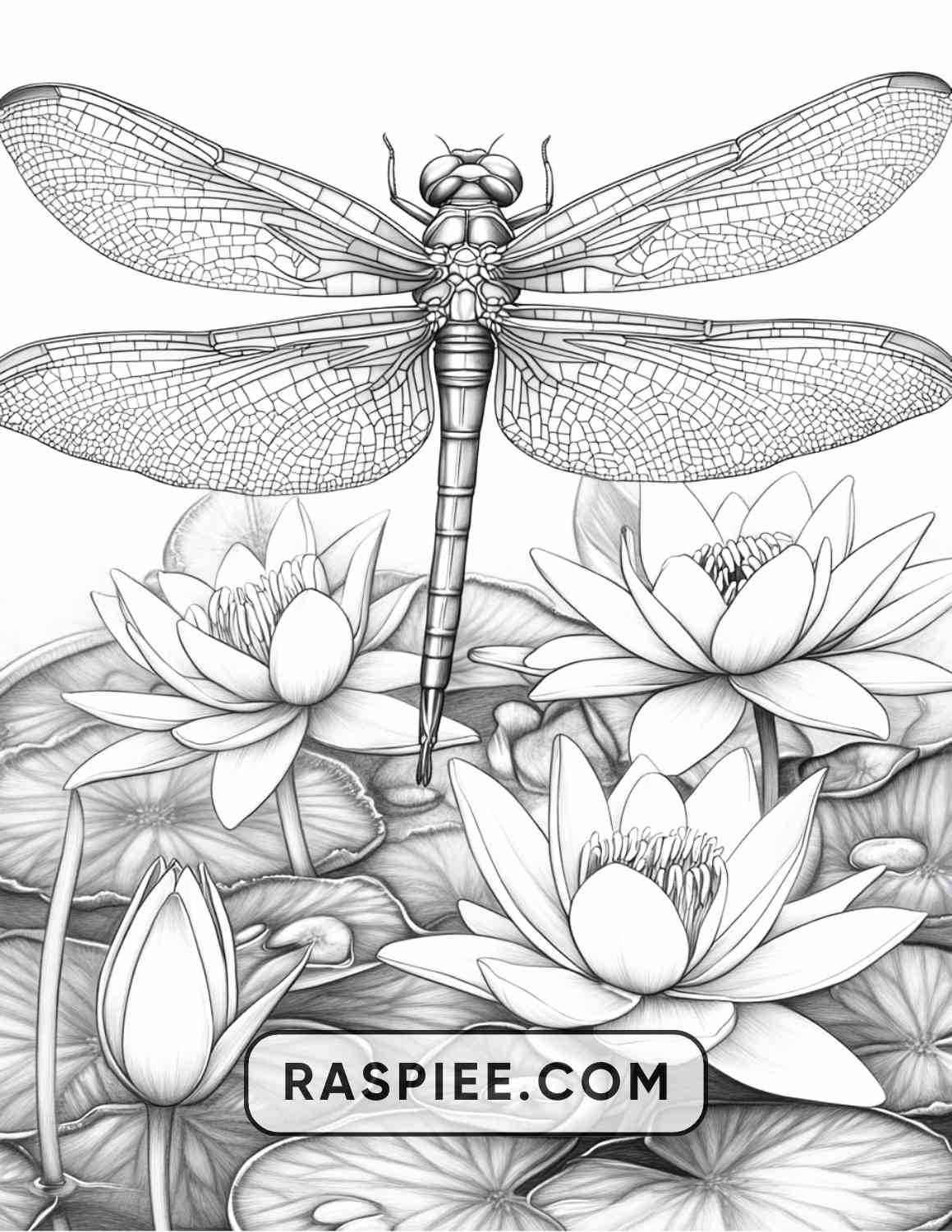 Insects and Flowers Adult Coloring Pages - RASPIEE