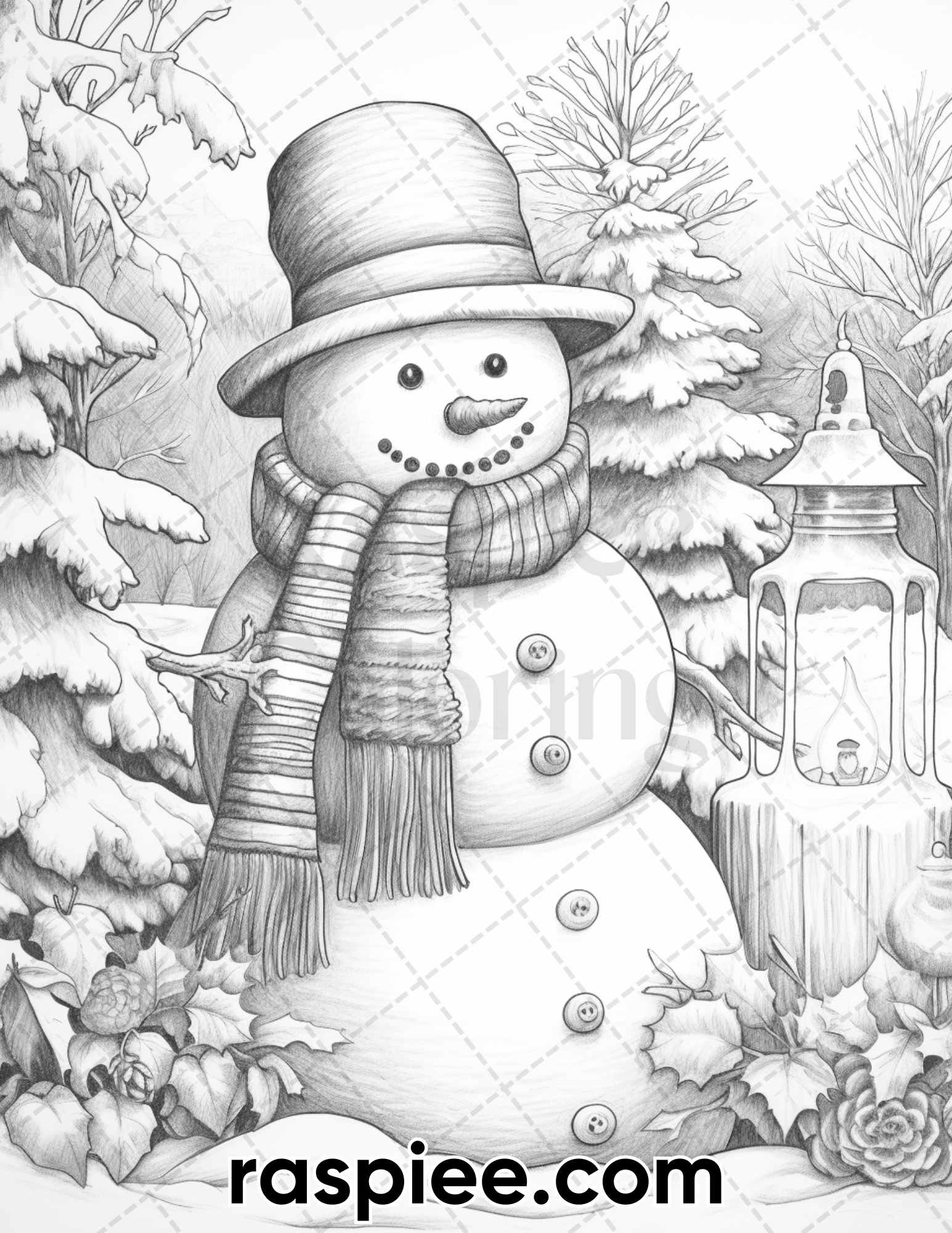 Christmas Snowman Coloring Page, Winter Holiday Coloring Book Printable, Relaxing Coloring Pages, Christmas Coloring Sheets, Christmas Coloring Book Printable, Xmas Coloring Pages, Holiday Coloring Pages, Winter Coloring Pages for Adults
