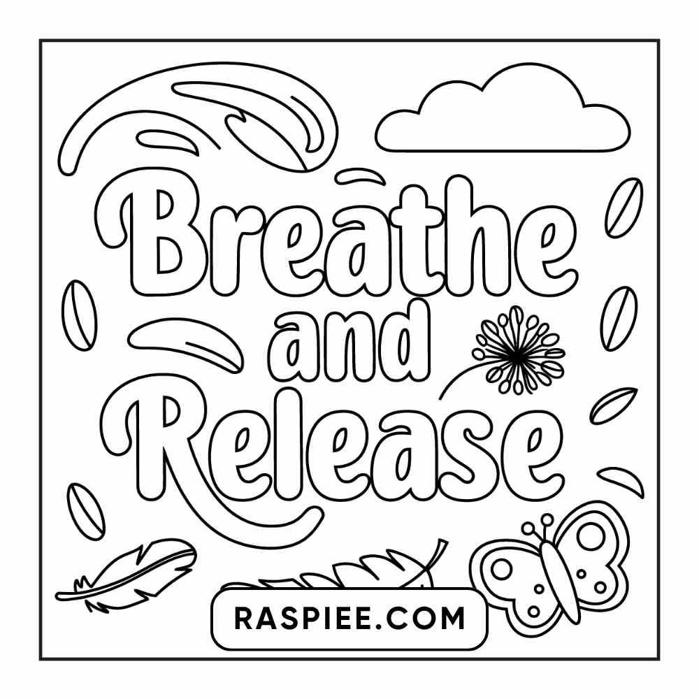 78 Bold and Easy Inspirational Words Coloring Pages Printable PDF Instant Download - RASPIEE