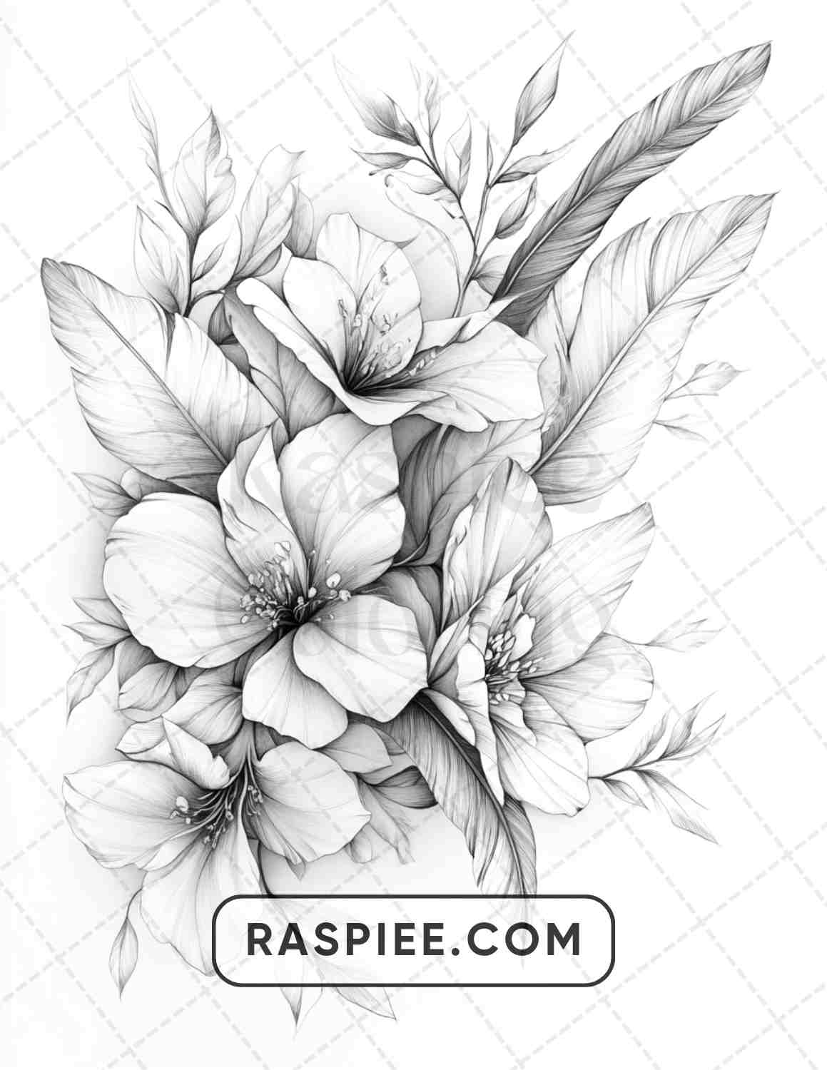 77 Flower Tattoos Adult Coloring Pages - RASPIEE