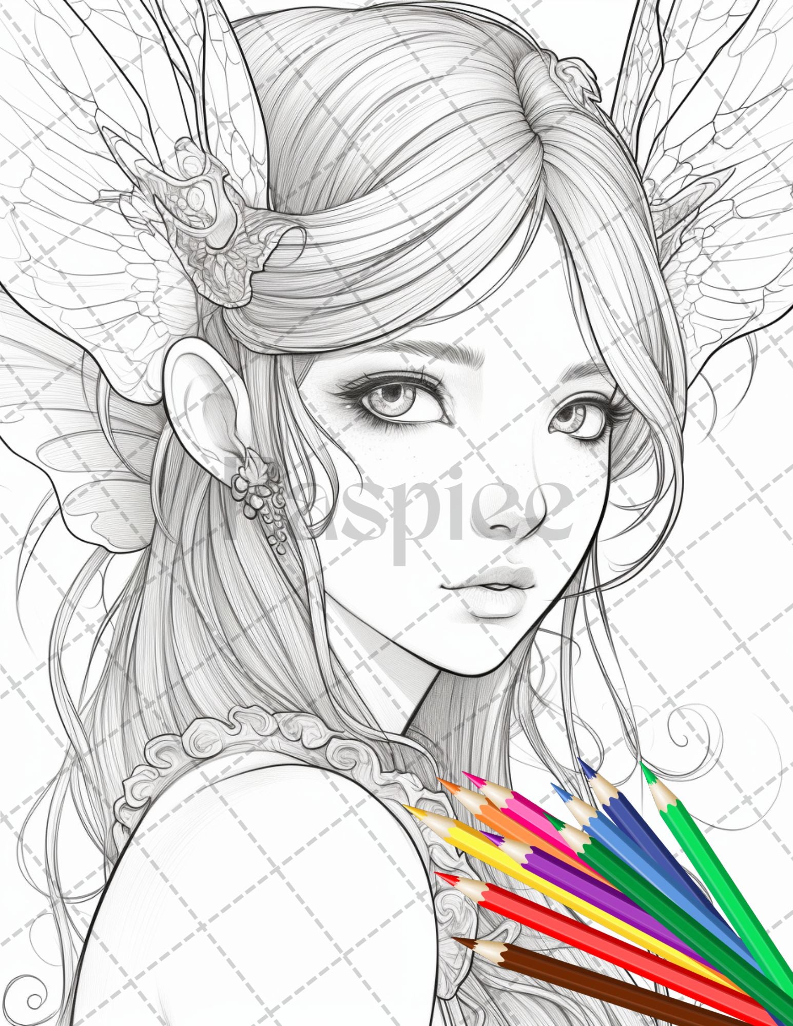Fairy Coloring pages and drawings – Cristina is Painting