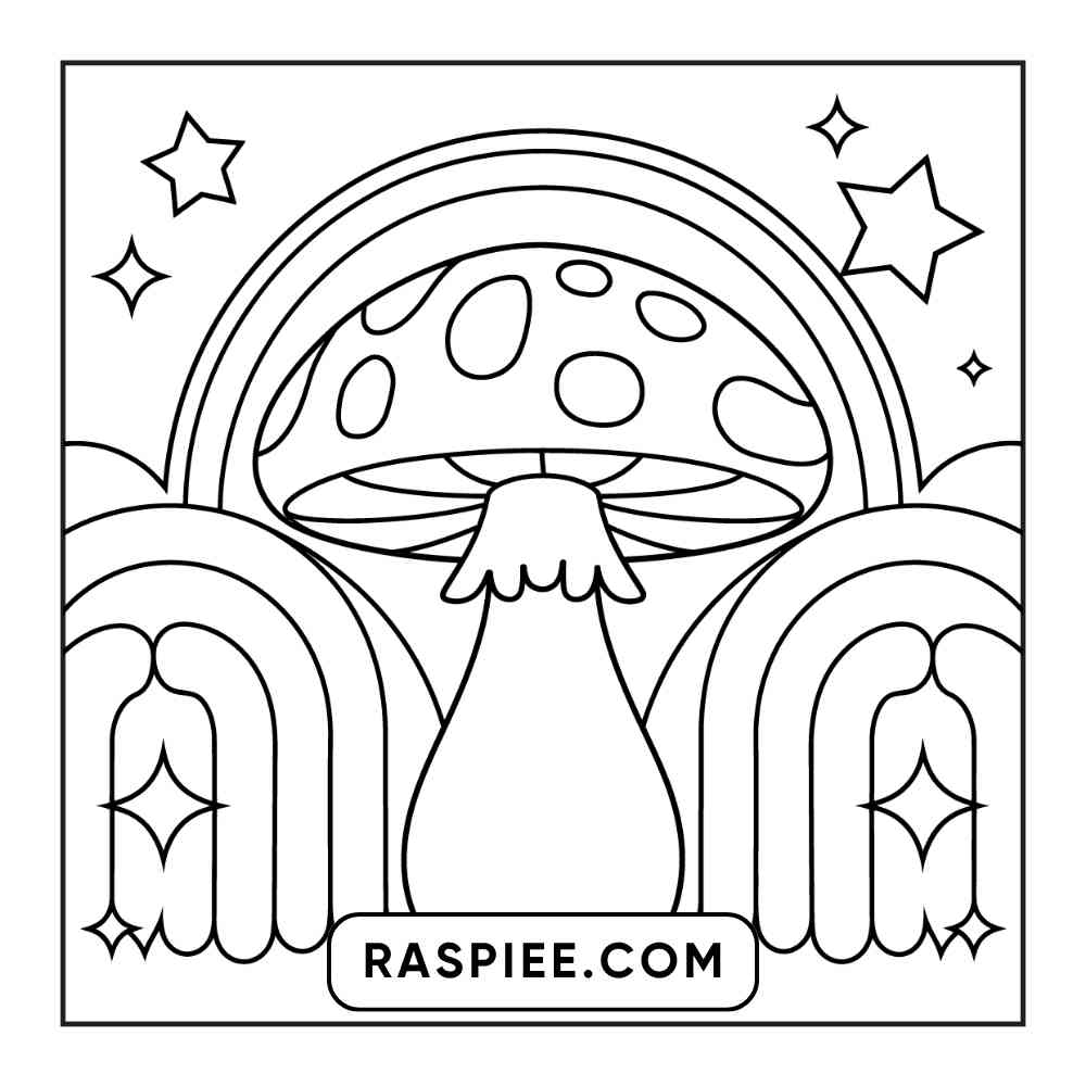 53 Bold and Easy Trippy Groovy Coloring Pages Printable PDF Instant Download