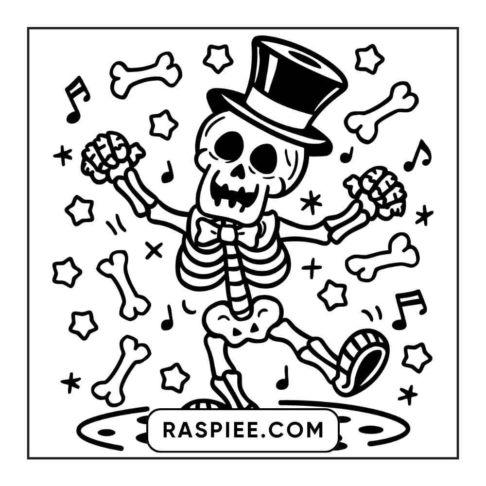 100 Bold and Easy Cute Halloween Coloring Pages Printable PDF Instant Download - RASPIEE