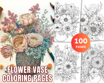Flower Coloring Pages for Adults | Delicate and Serene Floral Art ...