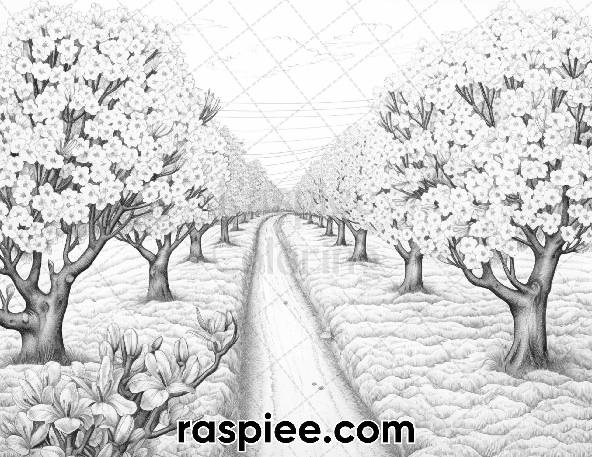 adult coloring pages, adult coloring sheets, adult coloring book pdf, adult coloring book printable, grayscale coloring pages, grayscale coloring books, spring coloring pages for adults, spring coloring book pdf, landscapes coloring pages for adults, farm life coloring pages, farm animal coloring pages