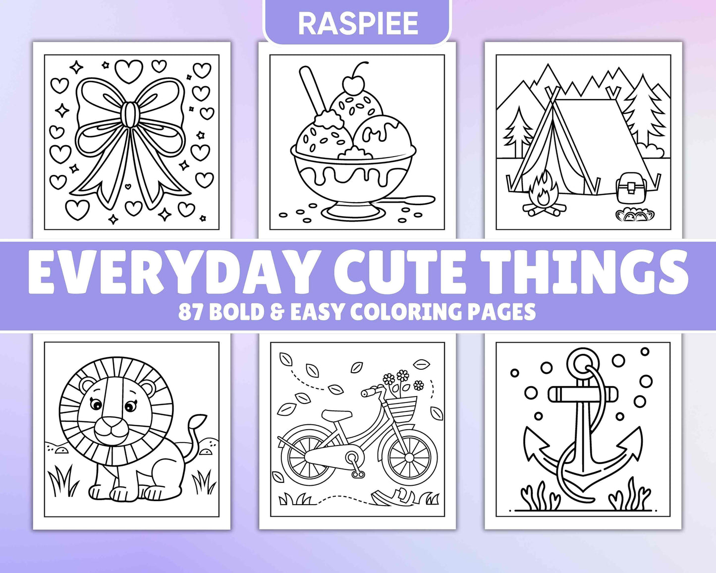 87 Bold and Easy Everyday Cute Things Coloring Pages - RASPIEE