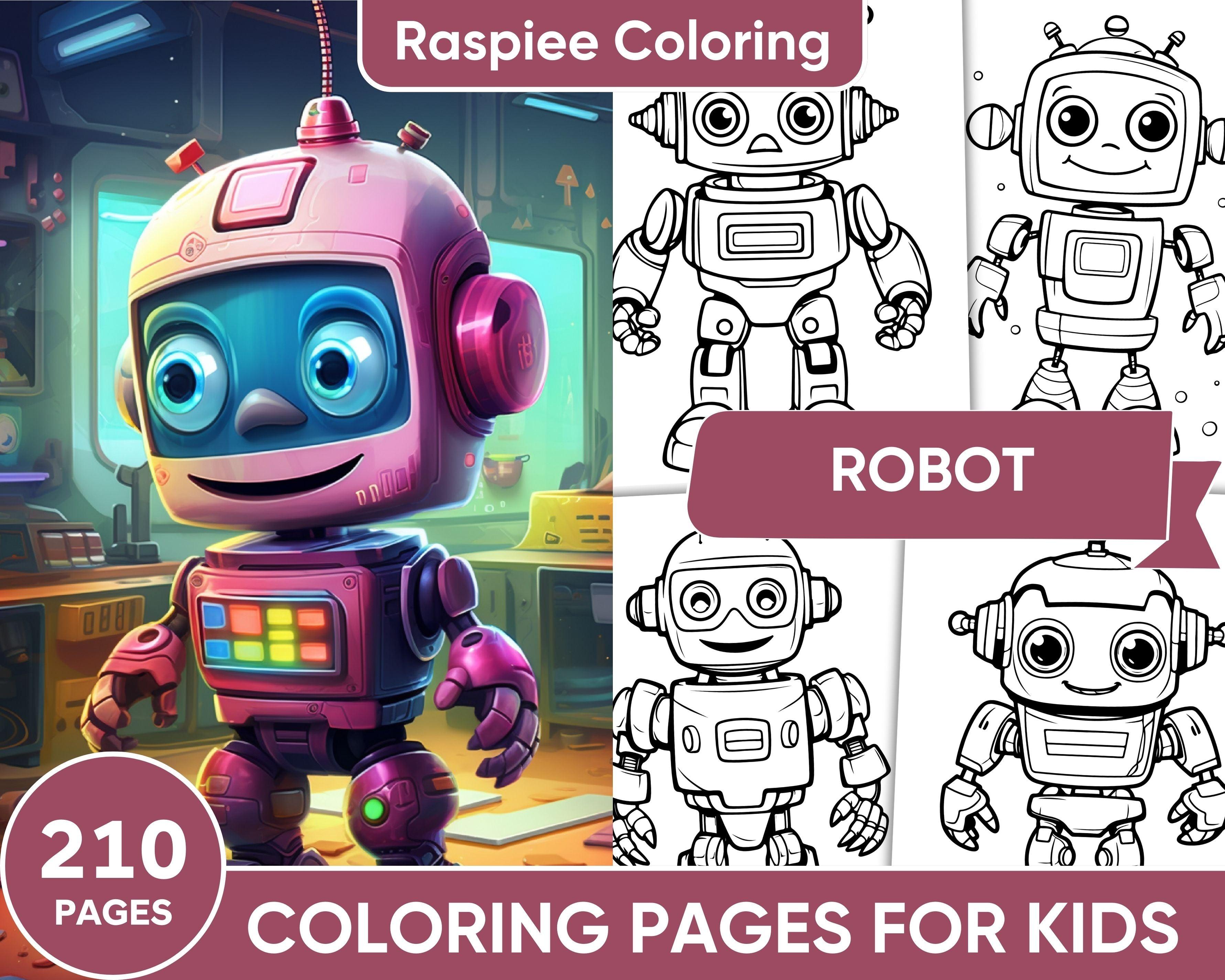 210 Robot Coloring Pages for Kids | Educational Preschool Activity Book ...