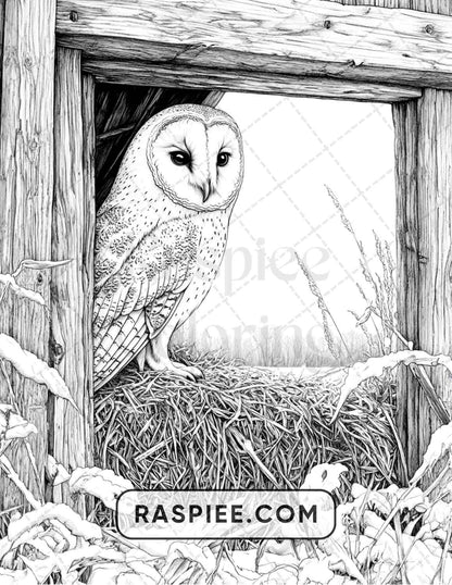 80 Winter Birds Adult Coloring Pages