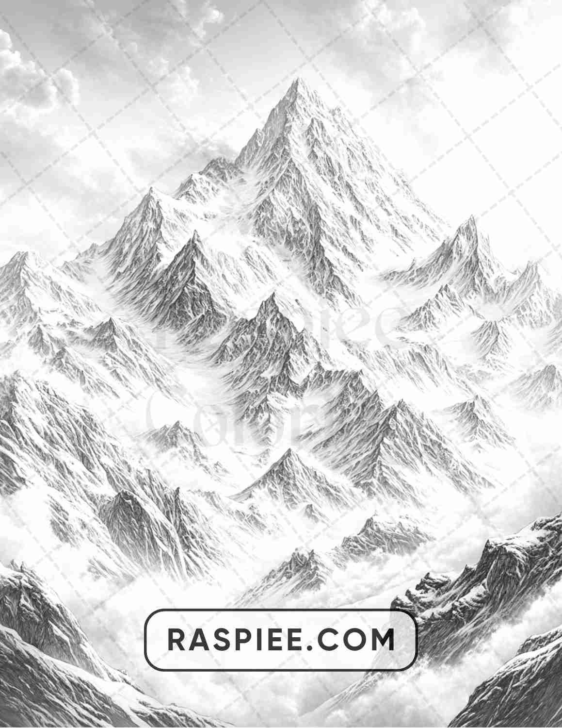 82 Winter Landscapes Adult Coloring Pages - RASPIEE