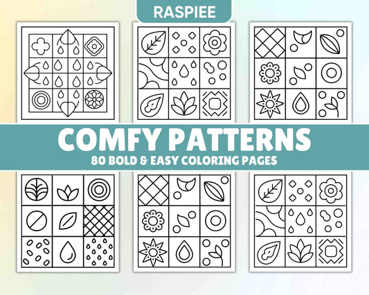 80 Bold and Easy Comfy Patterns Coloring Pages - RASPIEE