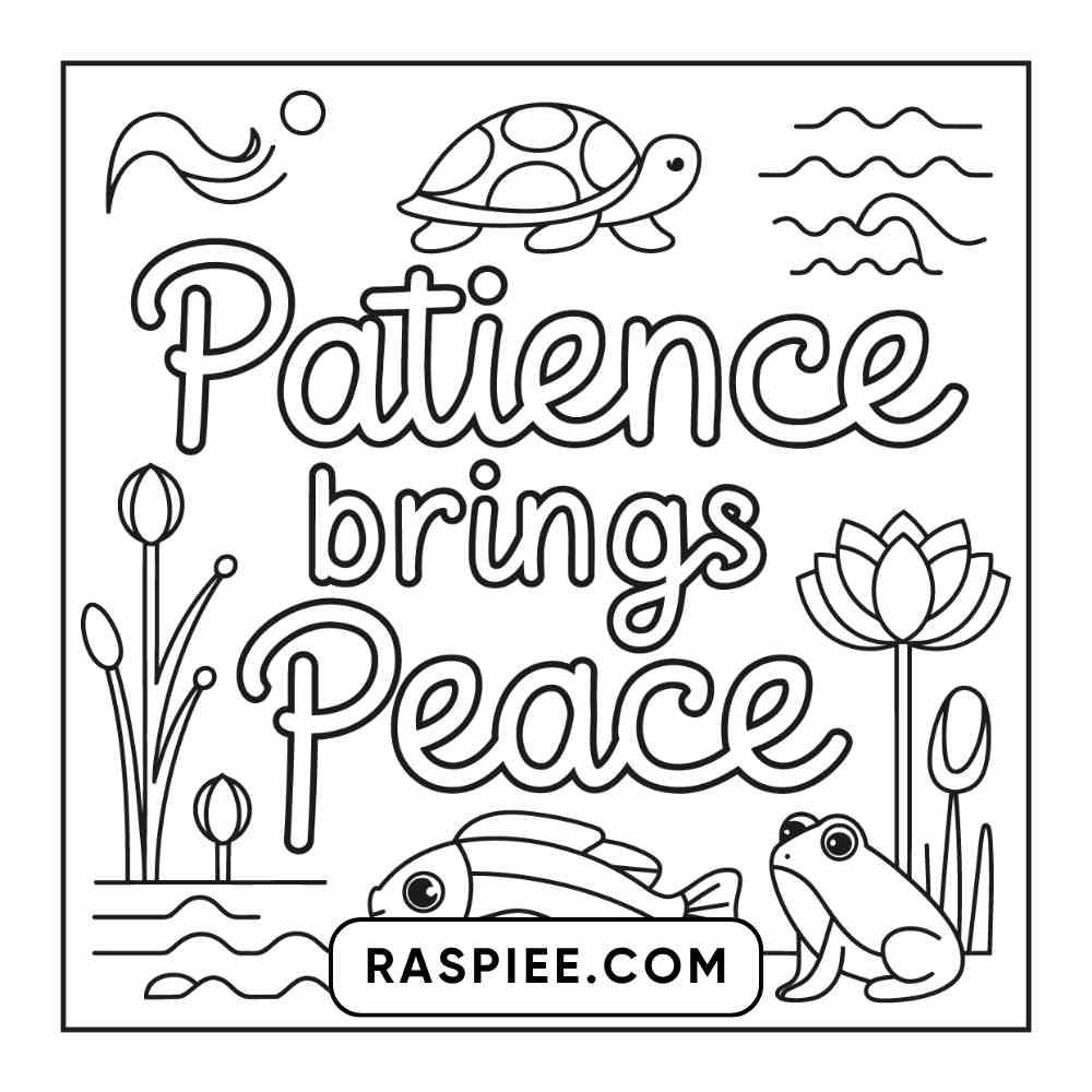 78 Bold and Easy Inspirational Words Coloring Pages Printable PDF Instant Download - RASPIEE