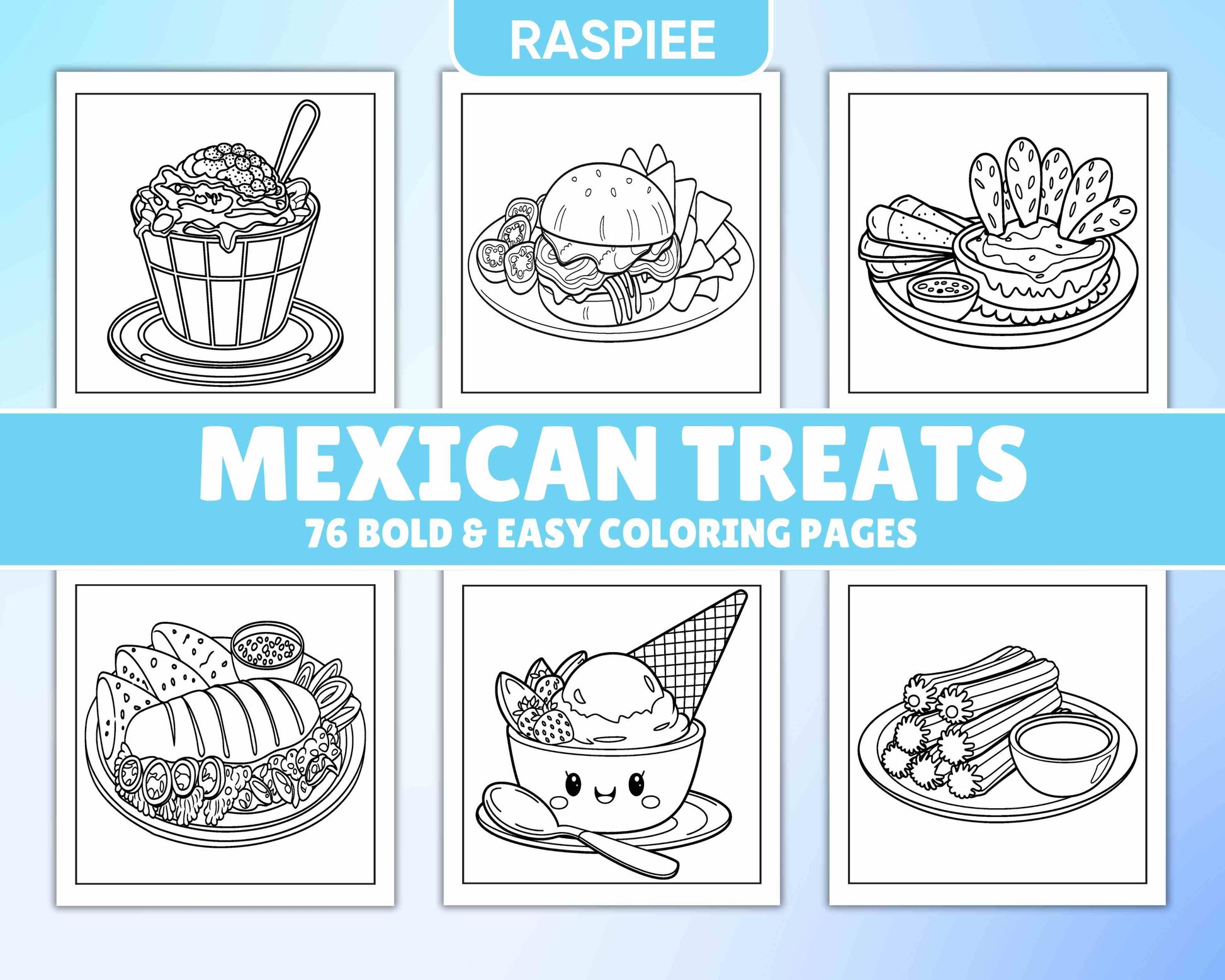 76 Bold and Easy Mexican Treats Coloring Pages - RASPIEE