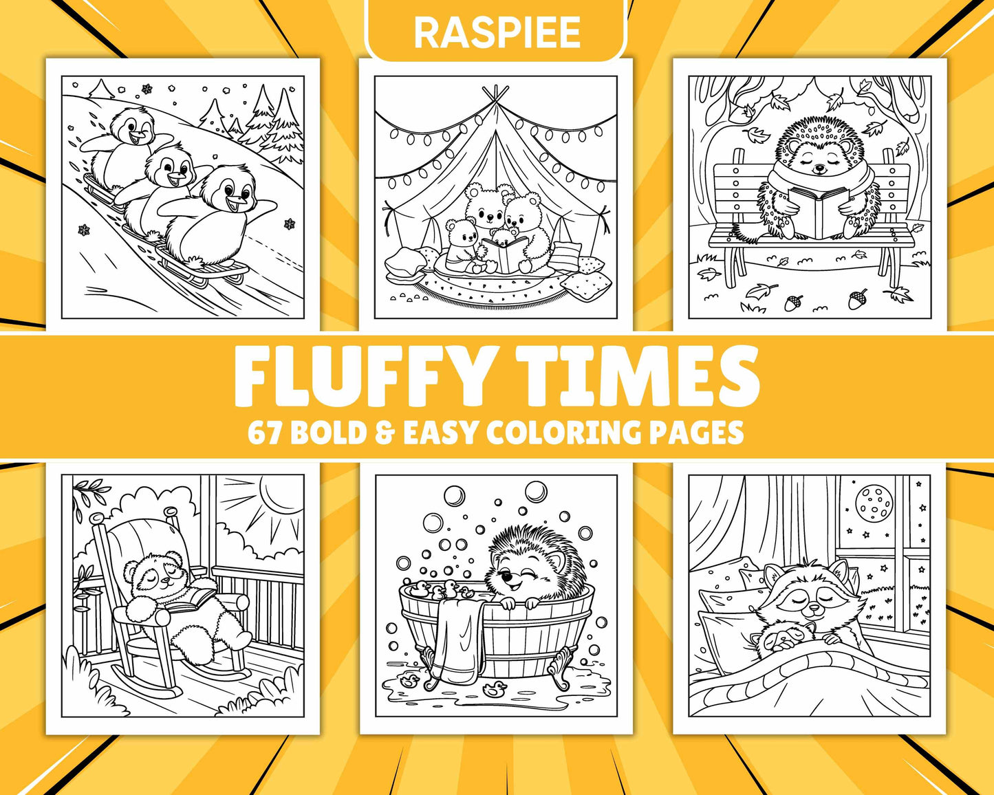 67 Bold and Easy Fluffy Times Coloring Pages - RASPIEE