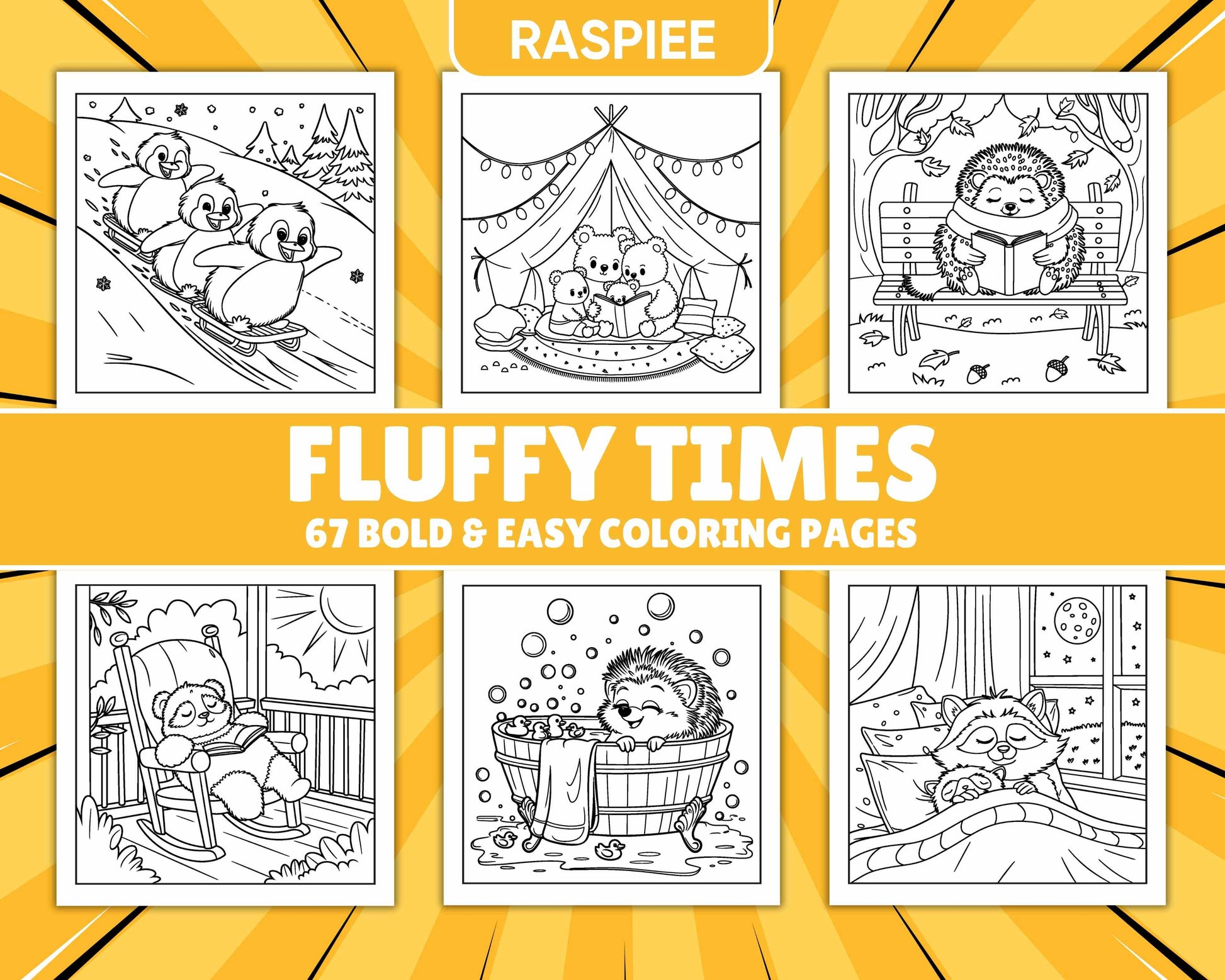 67 Bold and Easy Fluffy Times Coloring Pages - RASPIEE