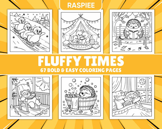 67 Bold and Easy Fluffy Times Coloring Pages - RASPIEE