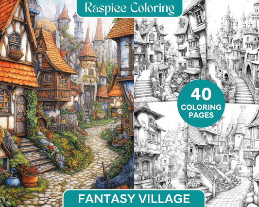 detailed fantasy coloring pages