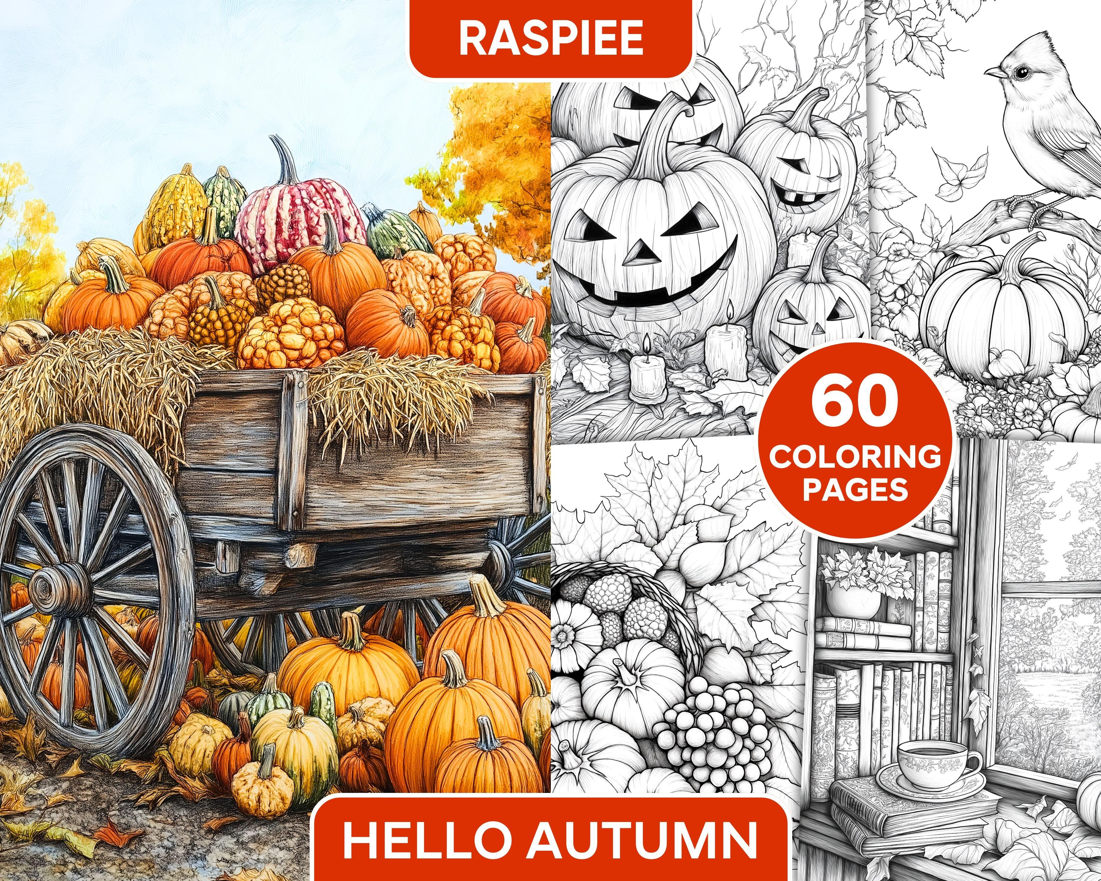 Autumn Coloring Pages for Adults | Fall-Themed Designs – Page 3 – RASPIEE