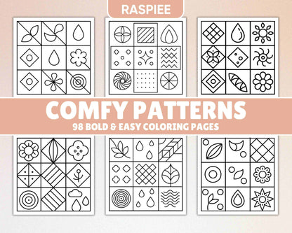 98 Bold and Easy Comfy Patterns Coloring Pages - RASPIEE