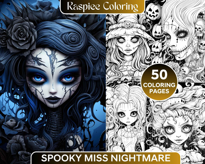 Adult Gothic Coloring Pages - Mystical & Dark Art | Unique Designs ...