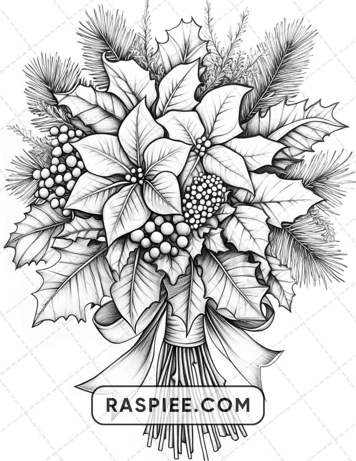 77 Winter Flowers Adult Coloring Pages