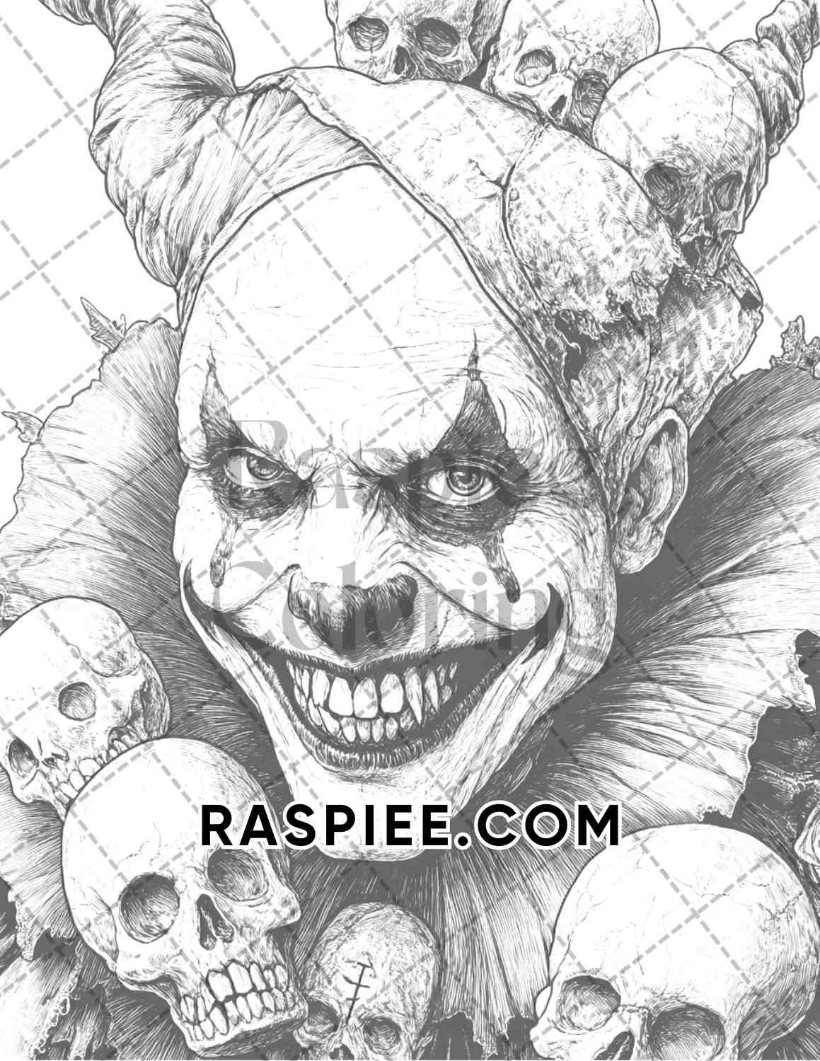 Nightmarish Creatures Halloween Adult Coloring Pages Printable PDF Instant Download