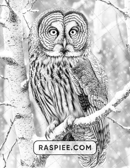 80 Winter Birds Adult Coloring Pages