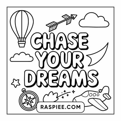 78 Bold and Easy Inspirational Words Coloring Pages Printable PDF Instant Download - RASPIEE